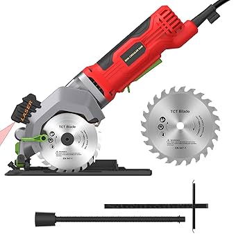 Min.　0430 Inequalit 4-1/2 Inch Mini Circular Saw, 3400 RPM Cordless
